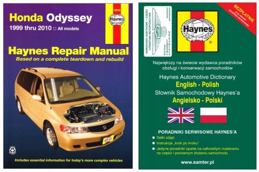 Honda Odyssey V6 (1999-2010) - Керівництво по ремонту Haynes + 24 години БЕЗКОШТОВНО
