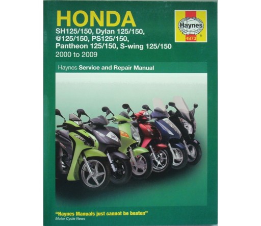 Книга по ремонту Honda S-Wing 125/150 Haynes Honda Pantheon PS125 SH125 Dylan