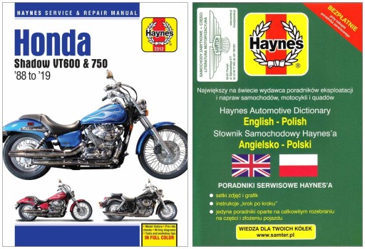 Honda Shadow VT 600 750 (1988-2019) Керівництво по ремонту Haynes + безкоштовно 24 години