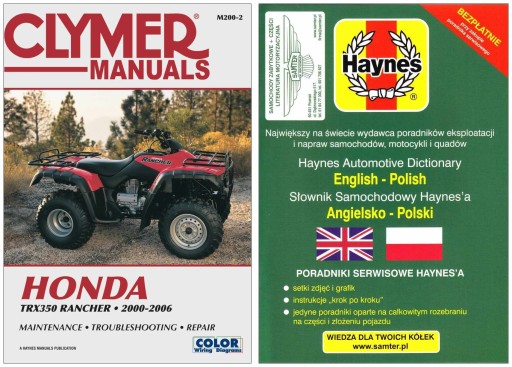 Honda TRX350 Rancher (2000-2006) Керівництво по ремонту Clymer + безкоштовно 24 години