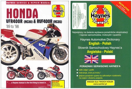 Honda VFR400R RVF400R (1989-1998) Haynes руководство по ремонту +БЕСПЛАТНО 24 часа