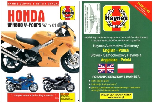 Honda VFR800 (1997-2001) Haynes руководство по ремонту + БЕСПЛАТНЫЕ 24 часа