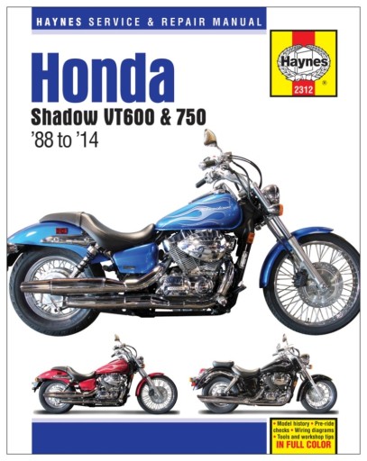 Honda VT600C VT750C VT750CD Shadow 1988-2007 руководство по ремонту Haynes 24h