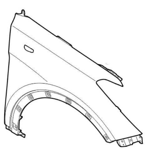 66320-2W000 - Hyundai Santa Fe (2012-2018) Крило праве