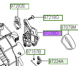 97160-3K000 - Hyundai Sonata 2008-2010 OE 97160-3K000 Привод воздухоотводчика