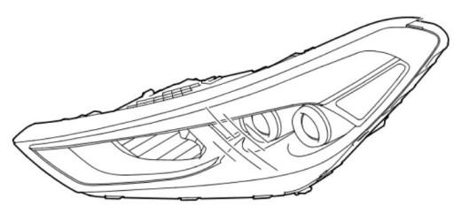 92101-D7201 - Hyundai Tucson (2015-2018) Ліва світлодіодна фара