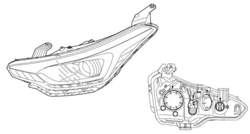 92101-C8200 - Hyundai i20 (2012-2020) Линзовая фара левая