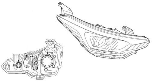 92102-C8200 - Hyundai i20 (2012-2020) Фара линзованная правая