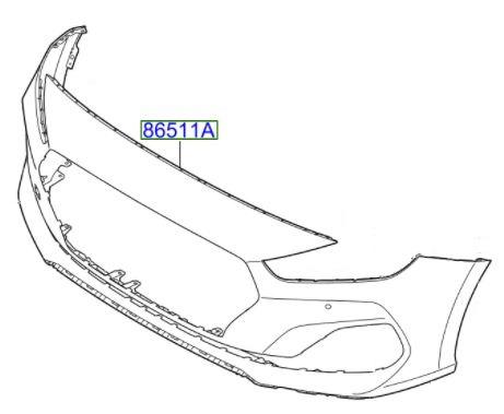 86511-G4AA0 - Hyundai i30 Fastback Estate (2017-2020) Бампер П