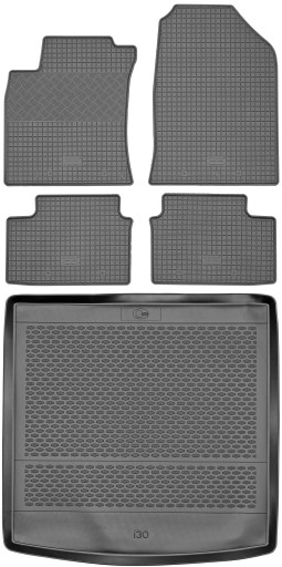 Hyundai i30 III / i30 MHEV 2017- Коврики резиновые + коврик в багажник