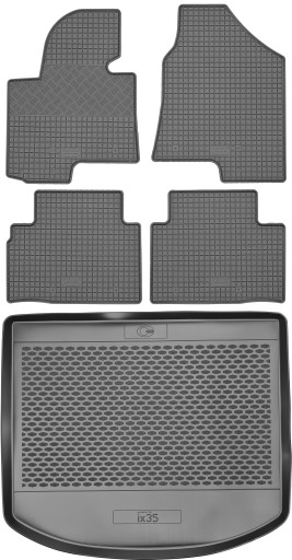 Hyundai ix35 SUV 2010-2015 - Коврики резиновые + коврик в багажник