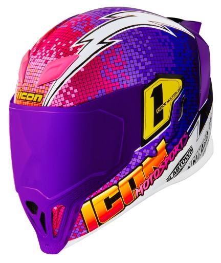 Полнолицевой шлем ICON Airflite Quarterflash + козырек Зеркальная камера размера S