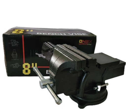 Слюсарні лещата 200 мм поворотні ковадла тверді