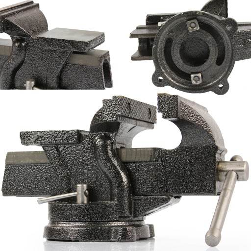 ТИСКИ СЛЕСАРНЫЕ ПОВОРОТНЫЕ 100 ММ НАКОВАЛЬНЯ ТВЕРДАЯ