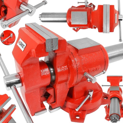 Слесарные тиски поворотные наковальня чугунные 100 мм