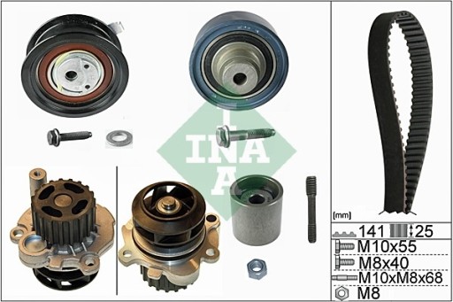 530 0361 31 - INA 530 0361 31 водяной насос + комплект ремня ГРМ sdi