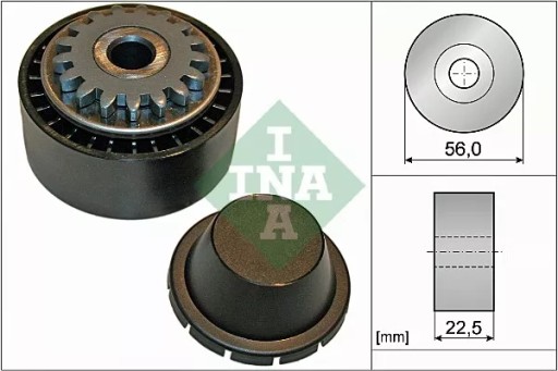 531 0854 10 - Ina 531 0854 10 натяжний ролик, поліклиновий ремінь