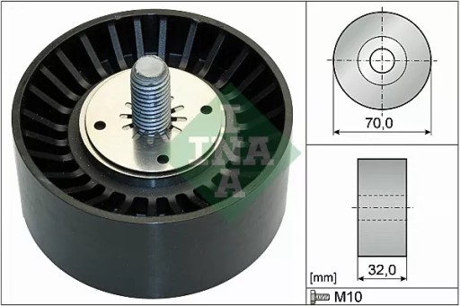 532 0735 10 - INA 532 0735 10 спрямований / направляючий ролик, зубчастий клиновий ремінь