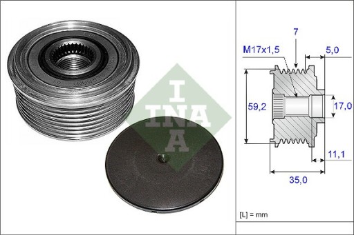 535 0087 10 - INA 535 0087 10 Генератор - муфта обгону