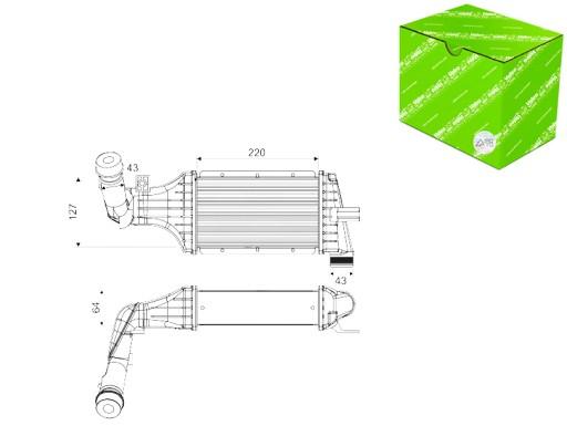 818660 - ИНТЕРКУЛЕР БЕЗ КЛАПАНА EGR OPEL ASTRA G ZAFIRA A 2.0D 2.2D