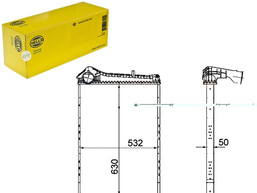 8ML 376 - ИНТЕРКУЛЕР ОХЛАДИТЕЛЬ НАДДУВОЧНОГО ВОЗДУХА [HE
