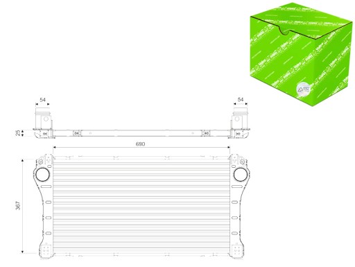 818375 - ИНТЕРКУЛЕР ВПУСКНОГО ВОЗДУХА TOYOTA AURIS COROLLA 2.0D