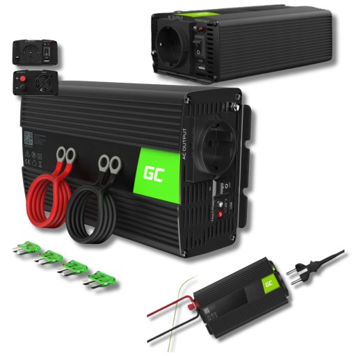 ИНВЕРТОР Автомобильный инвертор 12 В 230 В ВСЕ ЧИСТЫЙ СИНУС 600 Вт ИНВЕРТОР