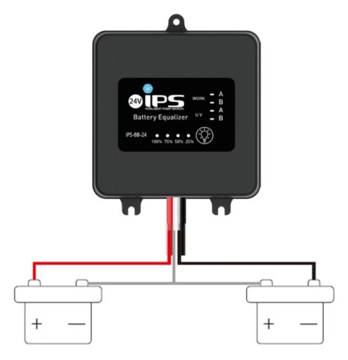 IPS-BB-24-LED: балансир аккумулятора 24 В/эквалайзер зарядного устройства со светодиодным дисплеем