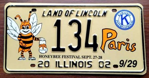 Иллинойс, 2002 г. - номерной знак США.