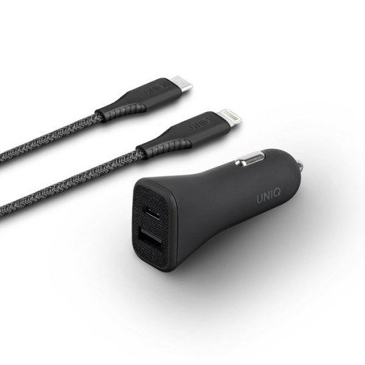 Incarcator auto Votra Duo P30 USB-C PD 30W MFI + cablu USB-C la Lightning