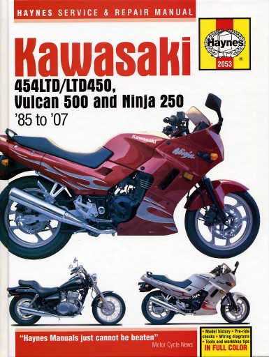 Керівництво по ремонту Kawasaki 454LTD/LTD450, Vulcan 500 і Ninja 250 '85 до