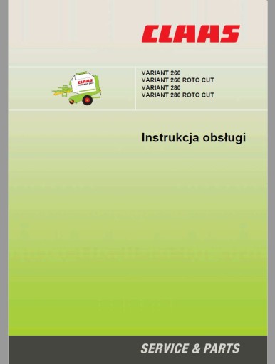 Инструкция по эксплуатации claas variant 260 280 rc