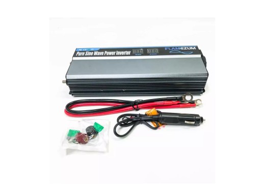 Автомобильный инверторный преобразователь 1000Вт 12В 230В 2xUSB