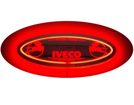 Дзеркало Iveco LED, логотип на задній стінці, над ліжком I01-RED