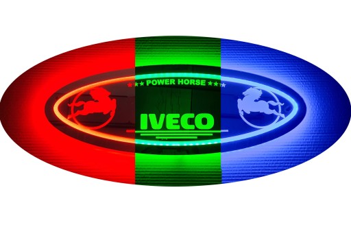 Дзеркало Iveco LED, логотип на задній стінці, над ліжком I01-RGB