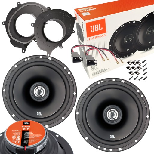 Автомобільна акустика JBL 200W, редуктори, проставки 165 мм для Renault Clio IV