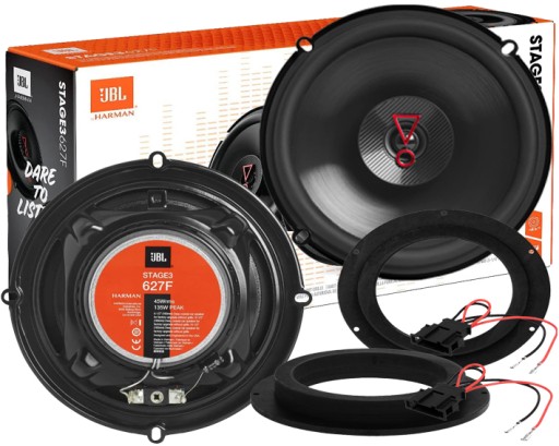 JBL STAGE3 627 ДИНАМИКИ VW CADDY TIGUAN TOURAN GOLF5 JETTA NEW BEETLE ПЕРЕДНЯЯ ЧАСТЬ