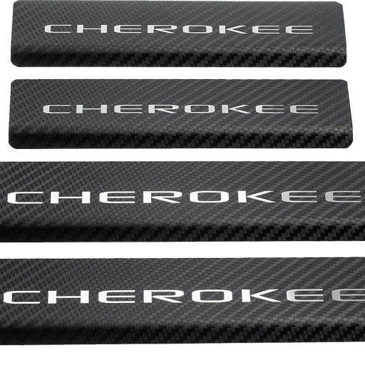 JEEP CHEROKEE MK5 KL 304 Накладки на пороги з нержавіючої сталі, обробка
