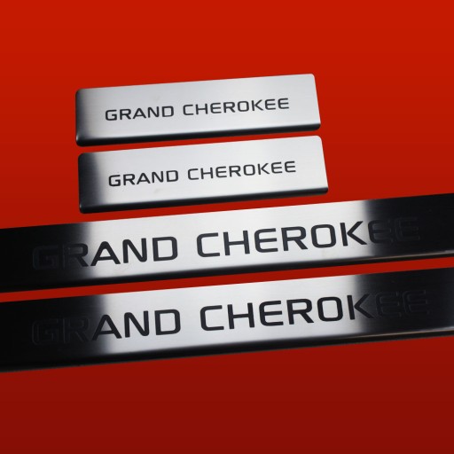 JEEP GRAND CHEROKEE MK3 WK Накладки на пороги з нержавіючої сталі 304, чорні