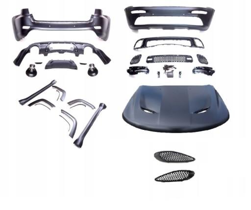 68040264AF 68157870AC - JEEP GRAND CHEROKEE WK2 2012- SRT КОМПЛЕКТ БАМПЕР + АЛЮМИНИЕВЫЙ КАПОТ + НАКЛАДКИ + РЕШЕТКА