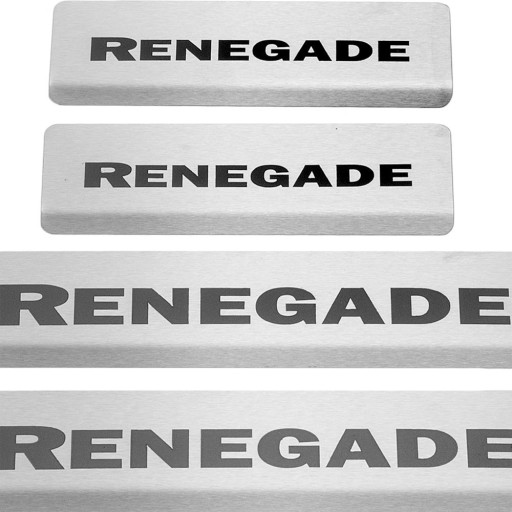 JEEP RENEGADE Накладки на пороги з нержавіючої сталі 304, чорні, матові