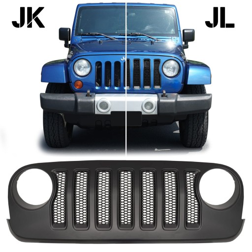 JEEP WRANGLER JK 2007-2018 ПЕРЕДНЯЯ РЕШЕТКА СТАЙЛИНГА НА JL
