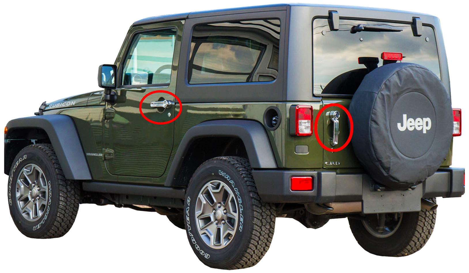 JEEP WRANGLER JK ДВЕРНЫЕ РУЧКИ КРЫШКИ 2007+