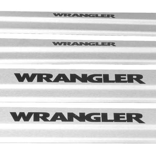JEEP WRANGLER MK3 JK 4-дверні накладки на пороги, нержавіюча сталь 304, чорні