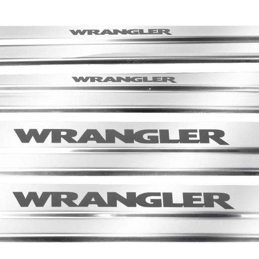 JEEP WRANGLER MK3 JK 4-дверні глянцеві накладки на пороги з нержавіючої сталі 304