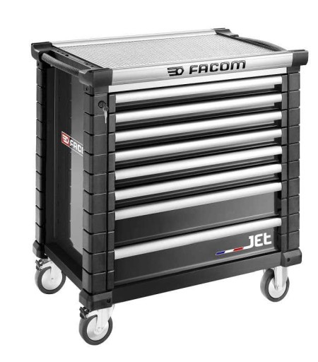 JET.8NM4A - ВІЗОК JET, 8 ЯЩИКІВ, 4 МОДУЛІ В ЯЩИКУ, ЧОРНИЙ, FACOM, FV