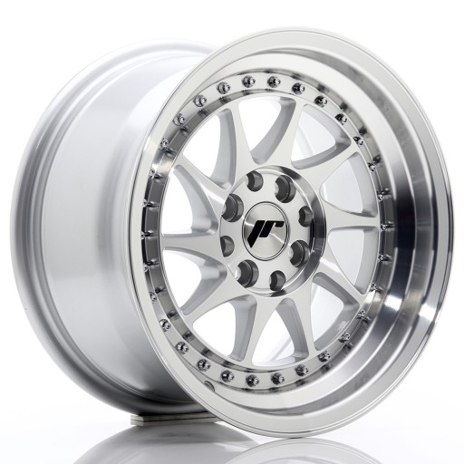 AL77581 - JR Wheels JR26 15x8 ET25 4x100 / 108 Silver Machined Face
