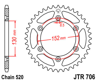 JTR706.46 - ЗАРЕДНЯ ЗІРОЧКА З ПРИВОДОМ JT. СТАЛЬ