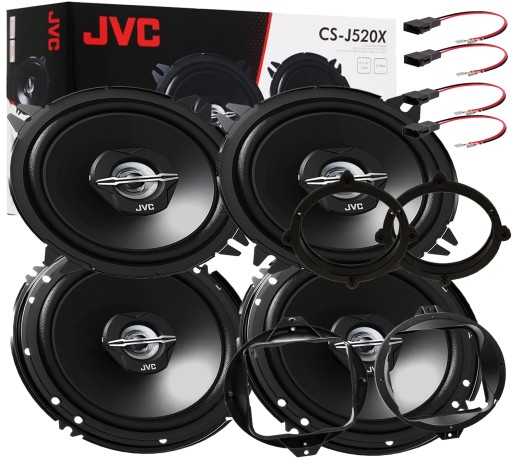 ДВУСТОРОННИЕ ДИНАМИКИ JVC 4 ШТ. AUDI A3 8L ПЕРЕДНИЕ + ЗАДНИЕ ПРОСТАВКИ