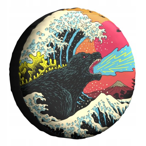 Чохол на колесо Kaiju Zapa в японській моді в стилі ретро